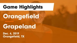Orangefield  vs Grapeland  Game Highlights - Dec. 6, 2019