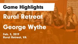 Rural Retreat  vs George Wythe  Game Highlights - Feb. 5, 2019