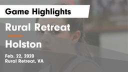 Rural Retreat  vs Holston  Game Highlights - Feb. 22, 2020
