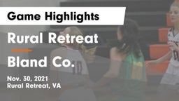 Rural Retreat  vs Bland Co.  Game Highlights - Nov. 30, 2021