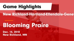 New Richland-Hartland-Ellendale-Geneva  vs Blooming Praire  Game Highlights - Dec. 14, 2018