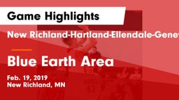 New Richland-Hartland-Ellendale-Geneva  vs Blue Earth Area  Game Highlights - Feb. 19, 2019