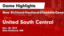 New Richland-Hartland-Ellendale-Geneva  vs United South Central Game Highlights - Dec. 20, 2019