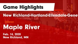 New Richland-Hartland-Ellendale-Geneva  vs Maple River  Game Highlights - Feb. 14, 2020