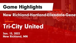 New Richland-Hartland-Ellendale-Geneva  vs Tri-City United  Game Highlights - Jan. 13, 2022