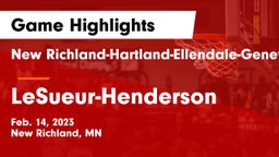 New Richland-Hartland-Ellendale-Geneva  vs LeSueur-Henderson  Game Highlights - Feb. 14, 2023