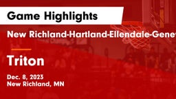 New Richland-Hartland-Ellendale-Geneva  vs Triton  Game Highlights - Dec. 8, 2023