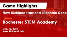 New Richland-Hartland-Ellendale-Geneva  vs Rochester STEM Academy Game Highlights - Dec. 18, 2023
