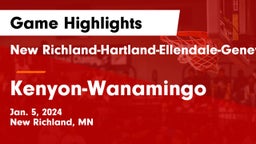 New Richland-Hartland-Ellendale-Geneva  vs Kenyon-Wanamingo  Game Highlights - Jan. 5, 2024