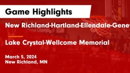 New Richland-Hartland-Ellendale-Geneva  vs Lake Crystal-Wellcome Memorial  Game Highlights - March 5, 2024