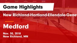New Richland-Hartland-Ellendale-Geneva  vs Medford  Game Highlights - Nov. 30, 2018