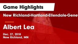 New Richland-Hartland-Ellendale-Geneva  vs Albert Lea  Game Highlights - Dec. 27, 2018