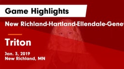 New Richland-Hartland-Ellendale-Geneva  vs Triton  Game Highlights - Jan. 3, 2019