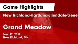 New Richland-Hartland-Ellendale-Geneva  vs Grand Meadow  Game Highlights - Jan. 12, 2019