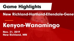 New Richland-Hartland-Ellendale-Geneva  vs Kenyon-Wanamingo  Game Highlights - Nov. 21, 2019