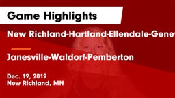 New Richland-Hartland-Ellendale-Geneva  vs Janesville-Waldorf-Pemberton  Game Highlights - Dec. 19, 2019