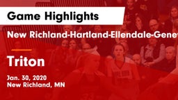 New Richland-Hartland-Ellendale-Geneva  vs Triton  Game Highlights - Jan. 30, 2020