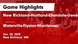 New Richland-Hartland-Ellendale-Geneva  vs Waterville-Elysian-Morristown  Game Highlights - Jan. 28, 2020