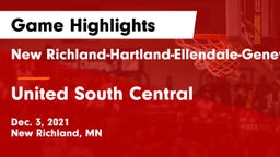 New Richland-Hartland-Ellendale-Geneva  vs United South Central  Game Highlights - Dec. 3, 2021