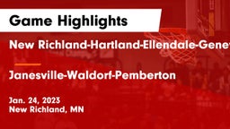 New Richland-Hartland-Ellendale-Geneva  vs Janesville-Waldorf-Pemberton  Game Highlights - Jan. 24, 2023