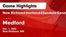 New Richland-Hartland-Ellendale-Geneva  vs Medford  Game Highlights - Dec. 1, 2023