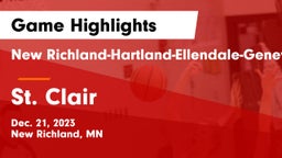 New Richland-Hartland-Ellendale-Geneva  vs St. Clair  Game Highlights - Dec. 21, 2023