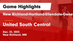 New Richland-Hartland-Ellendale-Geneva  vs United South Central  Game Highlights - Dec. 22, 2023