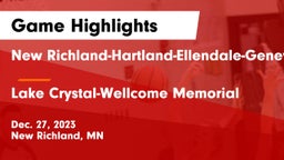 New Richland-Hartland-Ellendale-Geneva  vs Lake Crystal-Wellcome Memorial  Game Highlights - Dec. 27, 2023