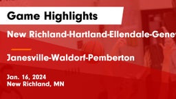 New Richland-Hartland-Ellendale-Geneva  vs Janesville-Waldorf-Pemberton  Game Highlights - Jan. 16, 2024