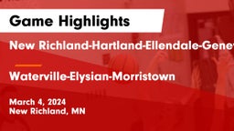 New Richland-Hartland-Ellendale-Geneva  vs Waterville-Elysian-Morristown  Game Highlights - March 4, 2024