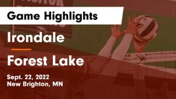 Irondale  vs Forest Lake  Game Highlights - Sept. 22, 2022