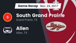 Recap: South Grand Prairie  vs. Allen  2017