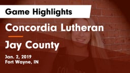 Concordia Lutheran  vs Jay County  Game Highlights - Jan. 2, 2019