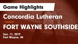 Concordia Lutheran  vs FORT WAYNE SOUTHSIDE Game Highlights - Jan. 11, 2019