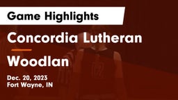Concordia Lutheran  vs Woodlan  Game Highlights - Dec. 20, 2023