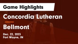 Concordia Lutheran  vs Bellmont  Game Highlights - Dec. 22, 2023