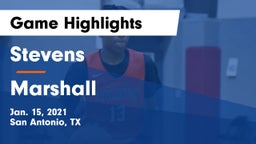Stevens  vs Marshall  Game Highlights - Jan. 15, 2021