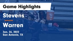 Stevens  vs Warren  Game Highlights - Jan. 26, 2022