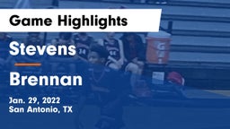 Stevens  vs Brennan  Game Highlights - Jan. 29, 2022