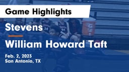 Stevens  vs William Howard Taft  Game Highlights - Feb. 2, 2023