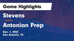 Stevens  vs Antonian Prep  Game Highlights - Dec. 1, 2023