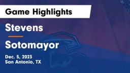 Stevens  vs Sotomayor  Game Highlights - Dec. 5, 2023