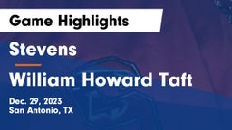 Stevens  vs William Howard Taft  Game Highlights - Dec. 29, 2023