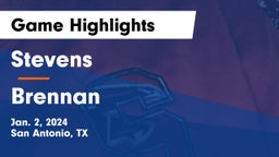 Stevens  vs Brennan  Game Highlights - Jan. 2, 2024