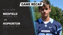 Recap: Medfield  vs. Hopkinton  2016