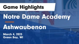 Notre Dame Academy vs Ashwaubenon  Game Highlights - March 4, 2023