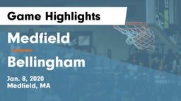 Medfield  vs Bellingham  Game Highlights - Jan. 8, 2020