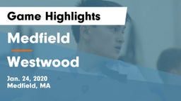Medfield  vs Westwood  Game Highlights - Jan. 24, 2020
