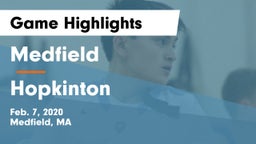 Medfield  vs Hopkinton  Game Highlights - Feb. 7, 2020