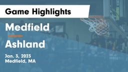 Medfield  vs Ashland  Game Highlights - Jan. 3, 2023